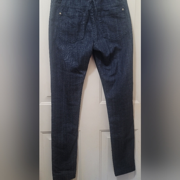 Rock Revolution dark, denim blue High-waisted Hand-Crafted Skinny Jeans sz27 - Picture 6 of 14